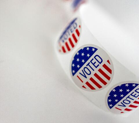 roll of "I Voted" stickers