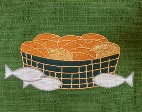 embroidered loaves and fishes